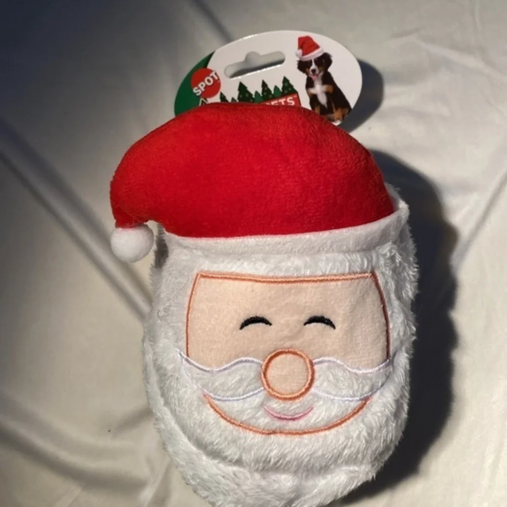 Santa Dog Slipper Toy Holiday Pets By Spot Red/white 6